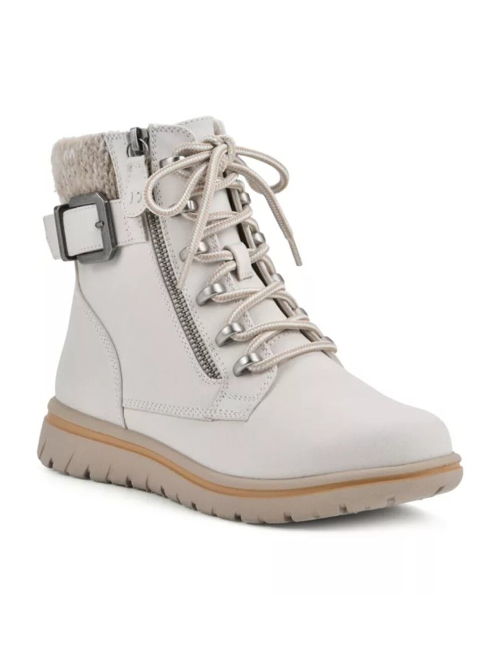 Cliffs by White Mountain Hearten Lace Up Hiking Boots Winter White Women's - 8M